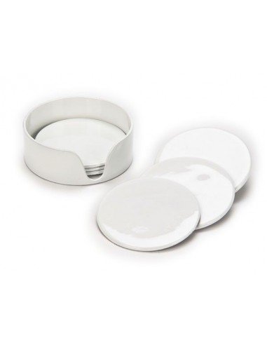 Caja 6 posavasos blancos