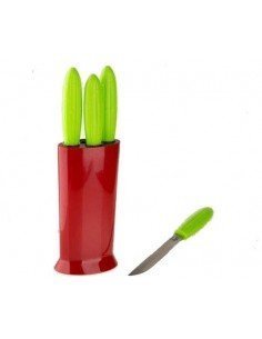Set cuchillos rojo y verde