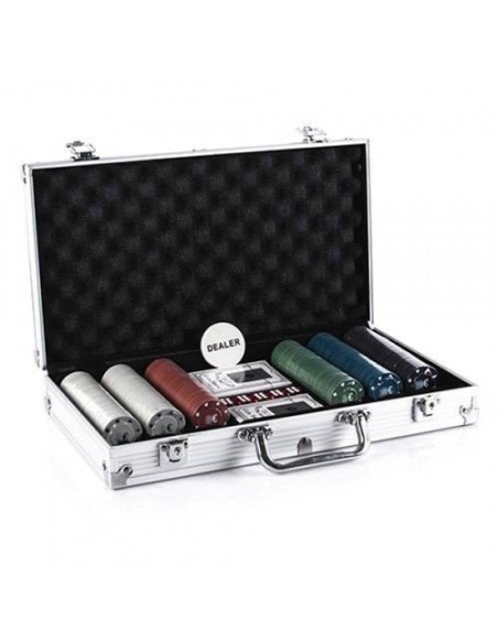 Set poker maletín 300 fichas+dados+barajas.