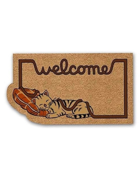 Felpudo Gato Welcome
