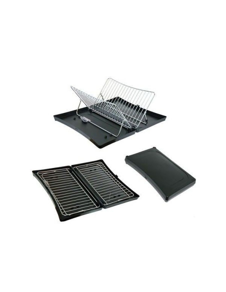 Escurreplatos Plegable Negro