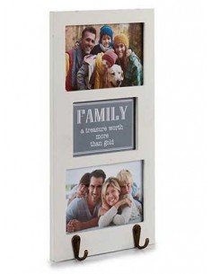 Cuelgallaves Portafotos Blanco