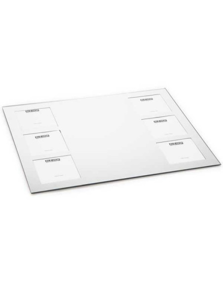 Espejo rectangular de 50 x 40 cm con seis espacios para fotografías.
