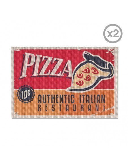 Individuales Pizza Retro