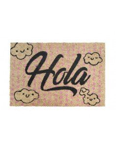 Felpudo Hola Nubes Rosa