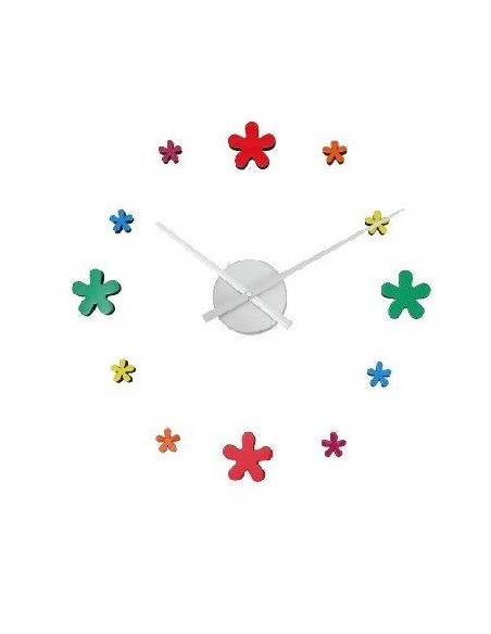 Reloj Adhesivo Flores