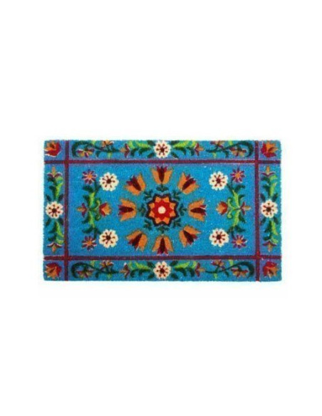 Felpudo Floral Azul