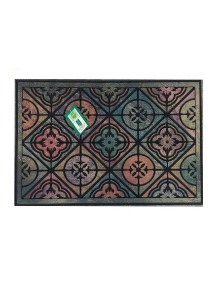 Felpudo con diseño multicolor "Jaspen" con relieve