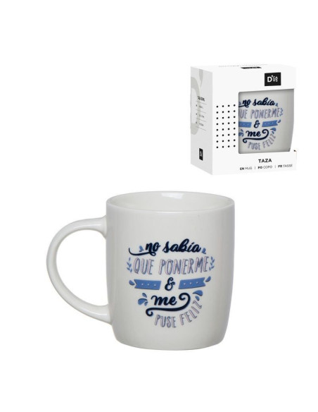 Taza Mug No sabía que ponerme y me puse feliz