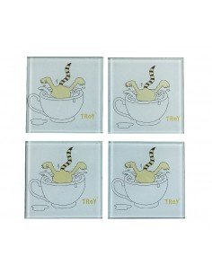 Posavasos Gato Cristal