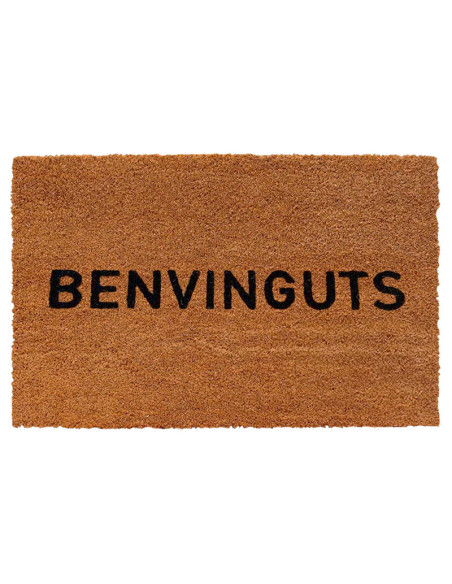 Felpudo en catalán Benvinguts.