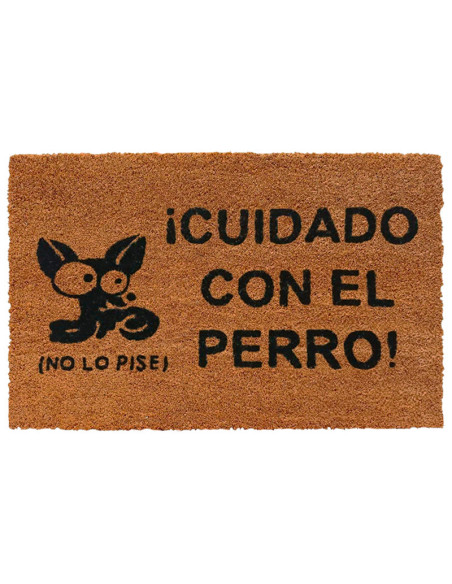 Divertido felpudo "Cuidado con el perro" (No lo pise).
