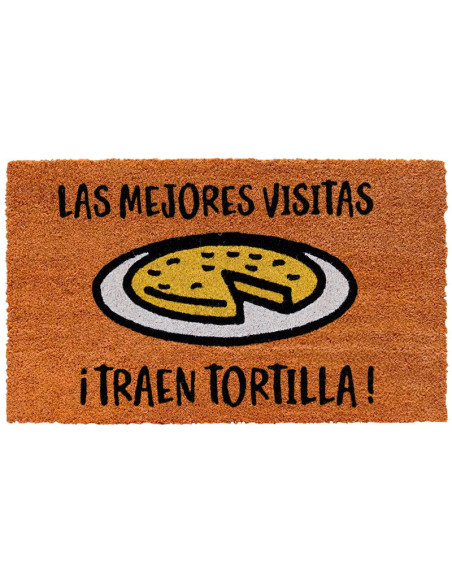 Felpudo 'Las Mejores Visitas Traen Tortilla'.