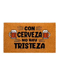 Felpudo de cerveza Con cerveza no hay tristeza