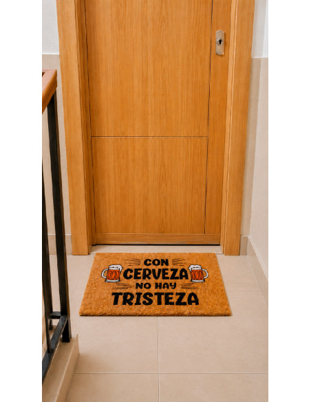 Felpudo Con cerveza no hay tristeza 2