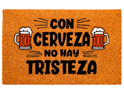 Felpudo Con Cerveza No Hay Tristeza