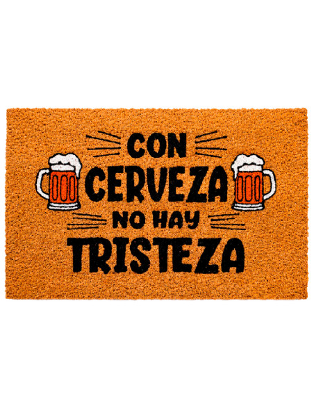 Felpudo Con Cerveza No Hay Tristeza