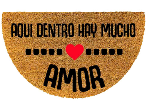 Felpudo Aqui Dentro Hay Mucho Amor