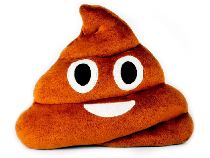 Cojín emoticono caca divertido