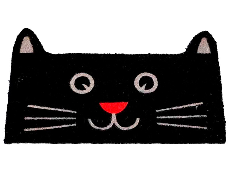Felpudo Gato Cara Negro