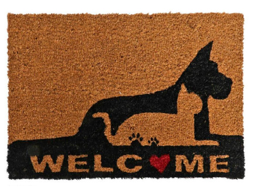 Felpudo Welcome Perro y Gato
