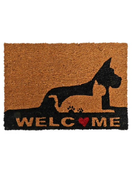 Felpudo Welcome Perro y Gato
