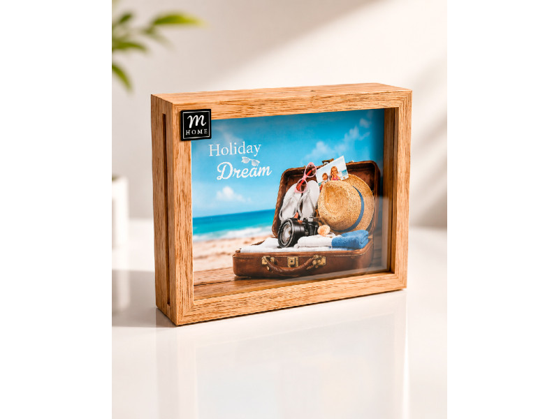 Hucha Portafotos sobre mueble