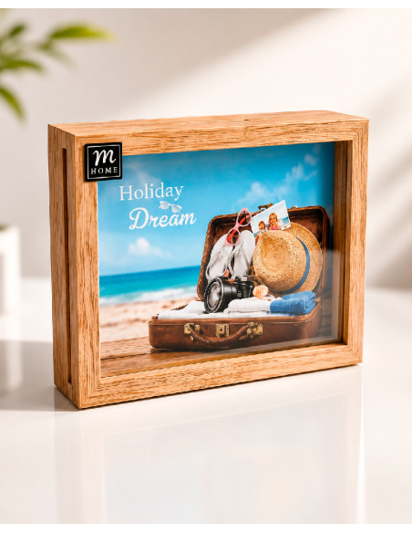 Hucha Portafotos sobre mueble