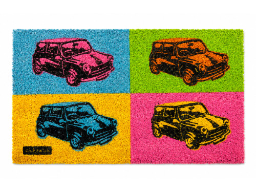 Felpudo Pop Art Minis con coches de colores