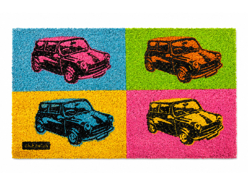 Felpudo Pop Art Minis con coches de colores