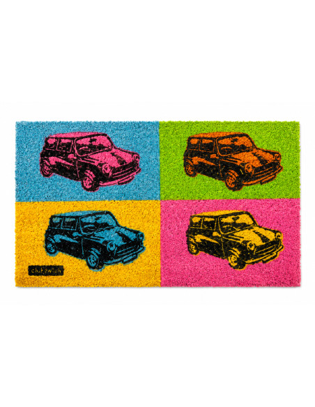 Felpudo Pop Art Minis con coches de colores