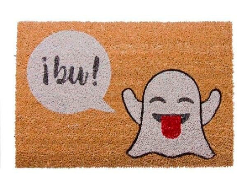 Felpudo fantasma con mensaje ¡Bu!
