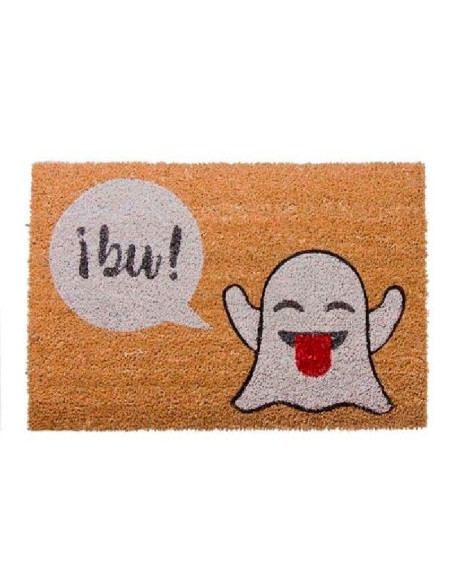 Felpudo fantasma con mensaje ¡Bu!