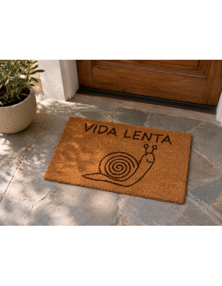 Felpudo Vida Lenta con caracol | Felpudos Orginales