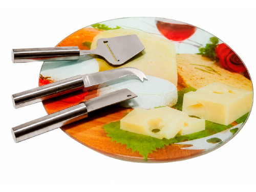Set de queso 4 piezas con utensilios