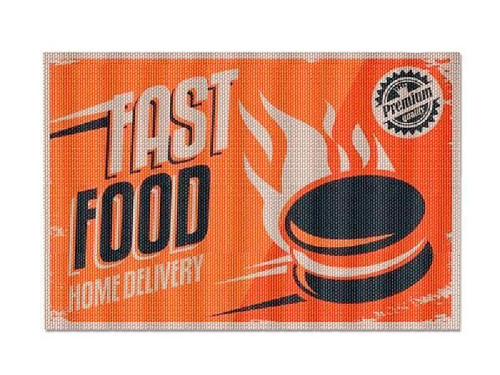 Set de 2 salvamanteles individuales Fast Food Retro