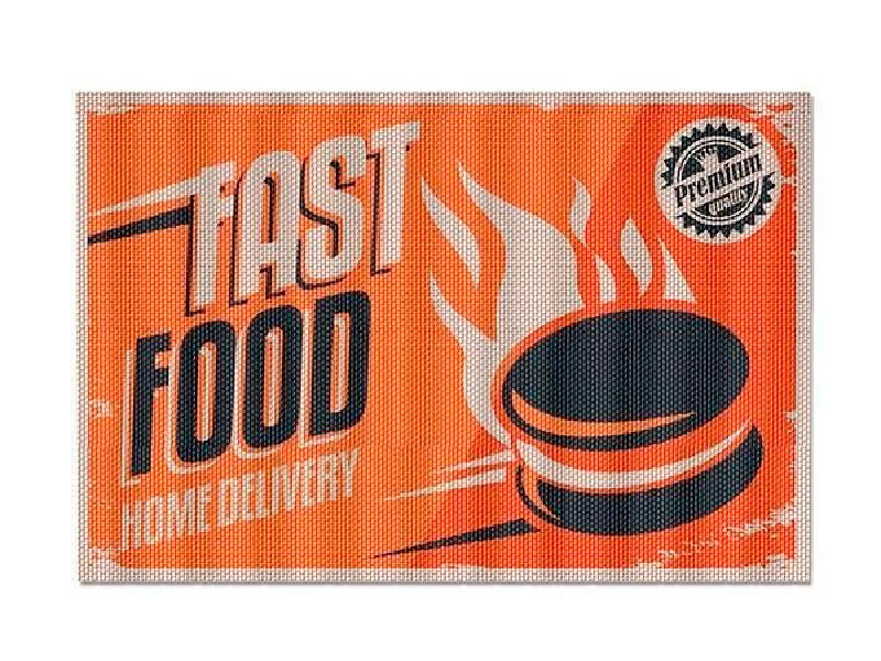 Set de 2 salvamanteles individuales Fast Food Retro