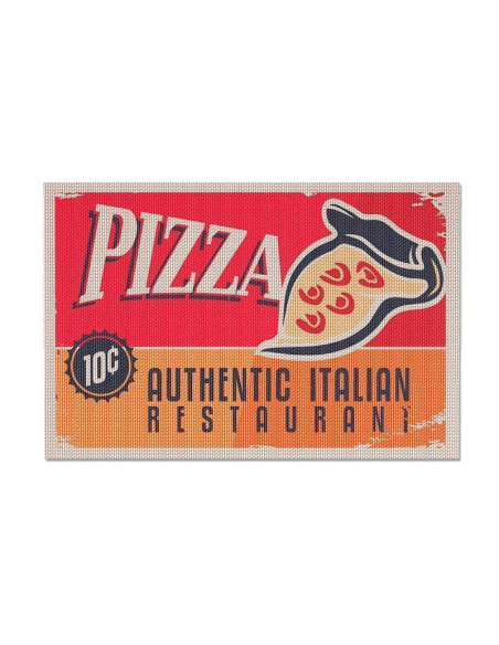 Set de 2 manteles individuales Pizza Retro