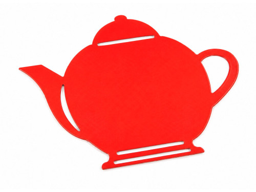 Salvamantel tetera rojo de metal