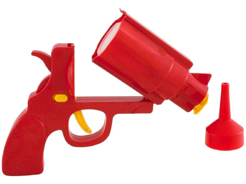 Pistola dispensadora de salsas con dos botes 2