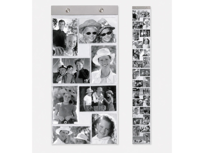Portafotos vertical para varias fotos en blanco y negro