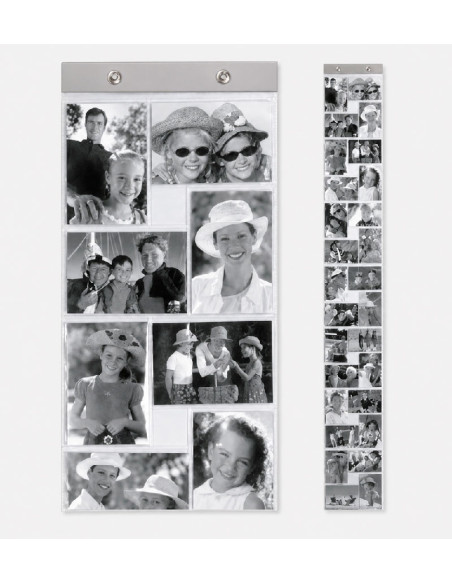 Portafotos vertical para varias fotos en blanco y negro