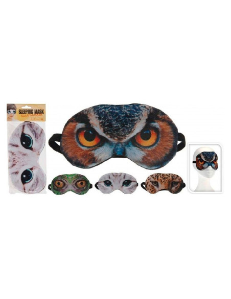 Originales antifaces para dormir con diseño de animales.