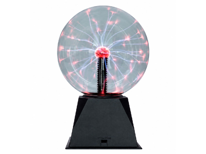 Lámpara bola láser de plasma de 20 cm que emite rayos al acercar la mano a la bola.