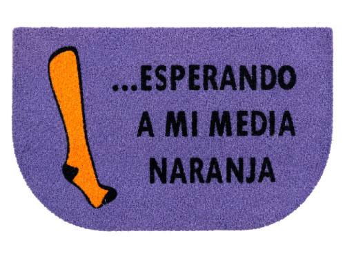 Felpudo "Esperando a mi media naranja" 70x40 | Felpudos Originales
