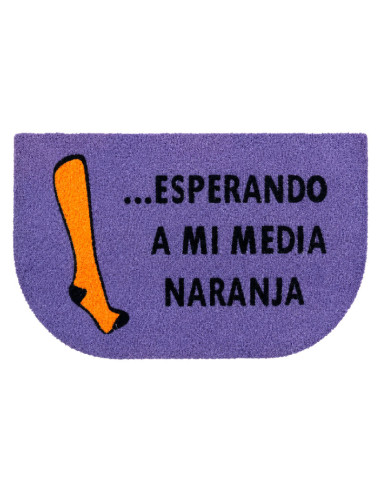 Felpudo "Esperando a mi media naranja" 70x40 | Felpudos Originales