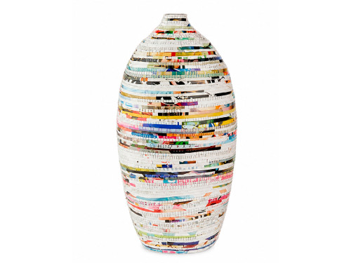 Jarrón Papel Reciclado Ancho