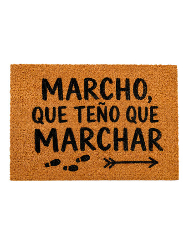Felpudo "Marcho, que teño que marchar"
