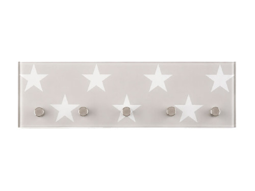 Cuelgallaves de cristal con diseño de estrellas y 5 colgadores