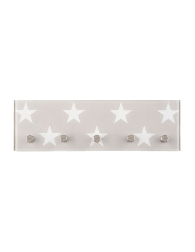 Cuelgallaves de cristal con diseño de estrellas y 5 colgadores